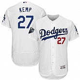 Dodgers 27 Matt Kemp White 2018 World Series Flexbase Player Jersey Dzhi,baseball caps,new era cap wholesale,wholesale hats